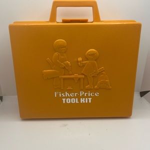 1977 Vintage Fisher-Price Tool kit pretend play with case ( Incomplete)